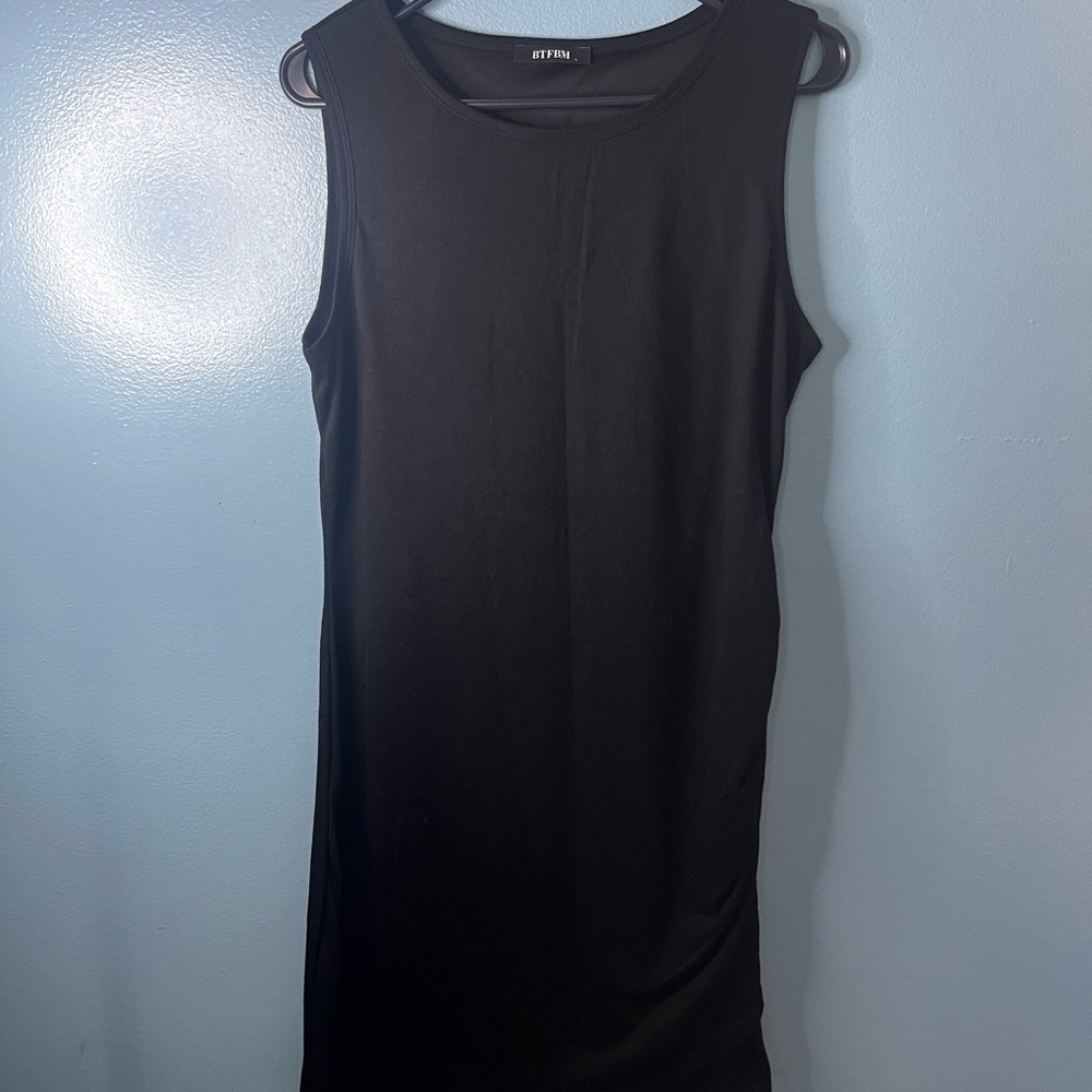 Sleek Black Maternity Dress